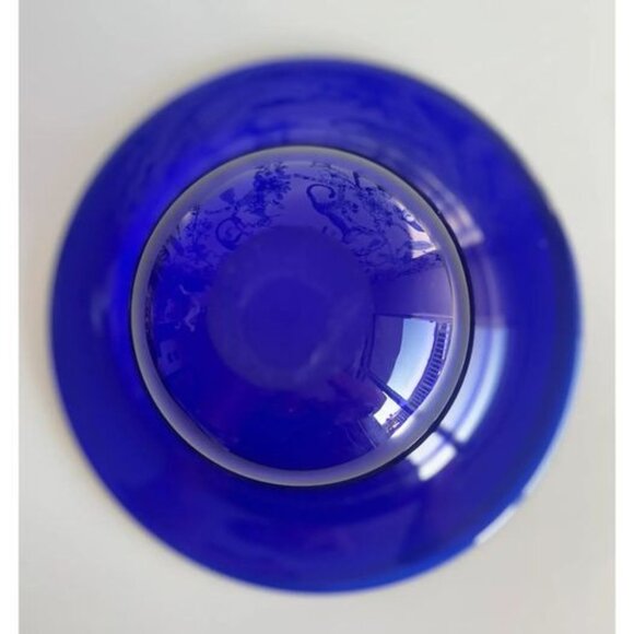 Beautiful Hand Blown Cobalt Blue Glass Bowl - Picture 3 of 6